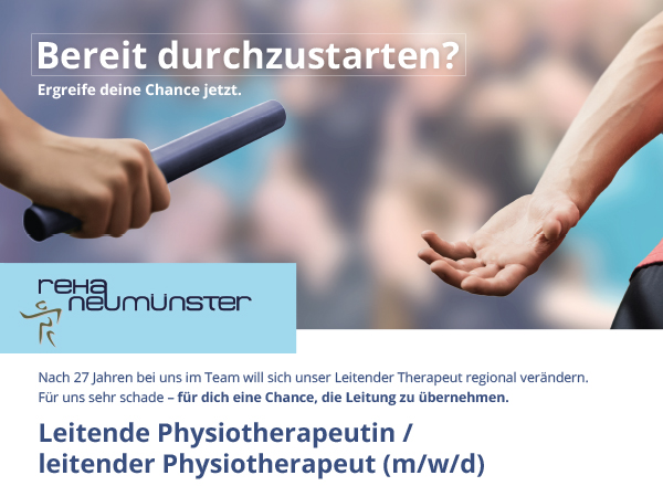 Stellenanzeige Leitende Physiotherapeutin / leitender Physiotherapeut (m/w/d)